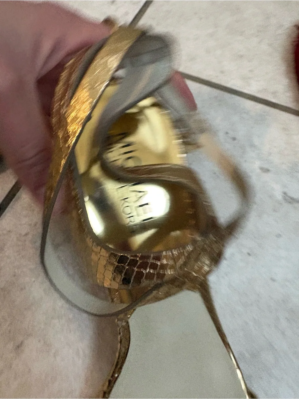 Gold Michael Kors Heels Size 8